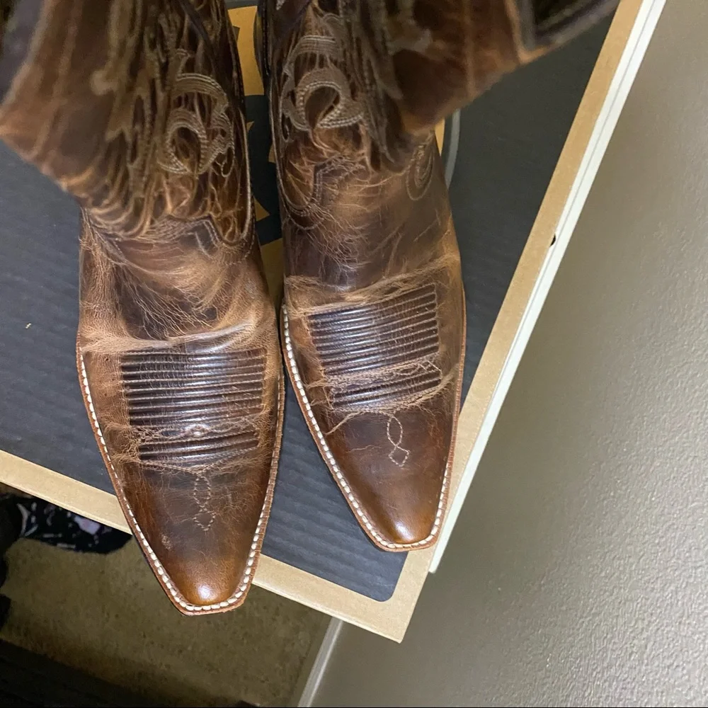 ARIAT “Alabama” chocolate brown cowboy boots - Picture 6 of 7